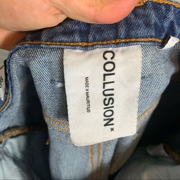 ASOS Collusion Mom Jeans size 30long Dark Wash - Picture 8 of 12